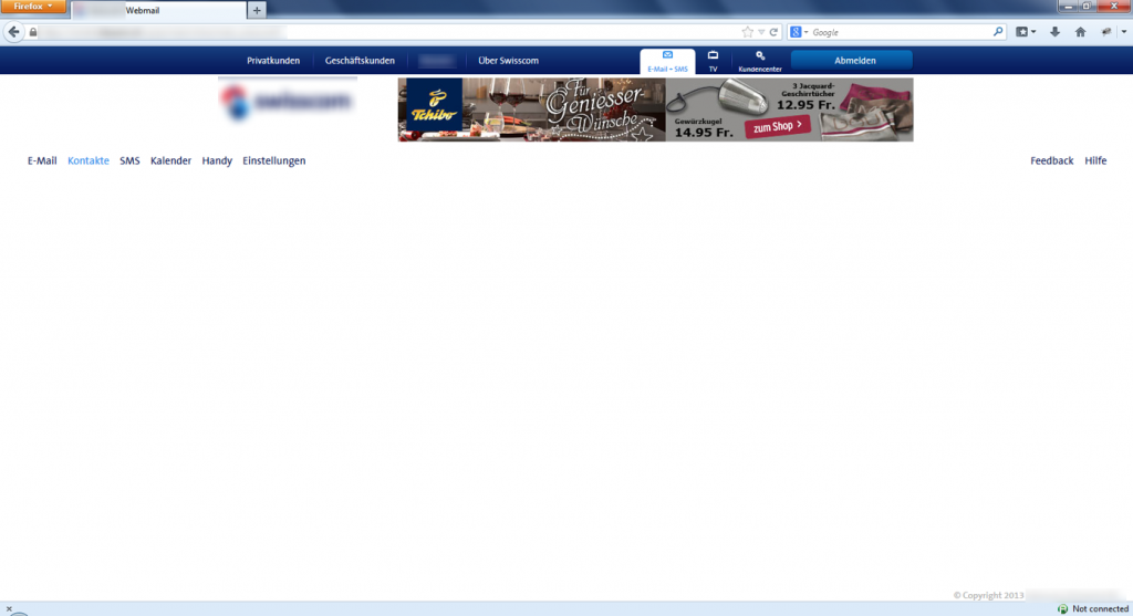 Empty contact list due to JavaScript error