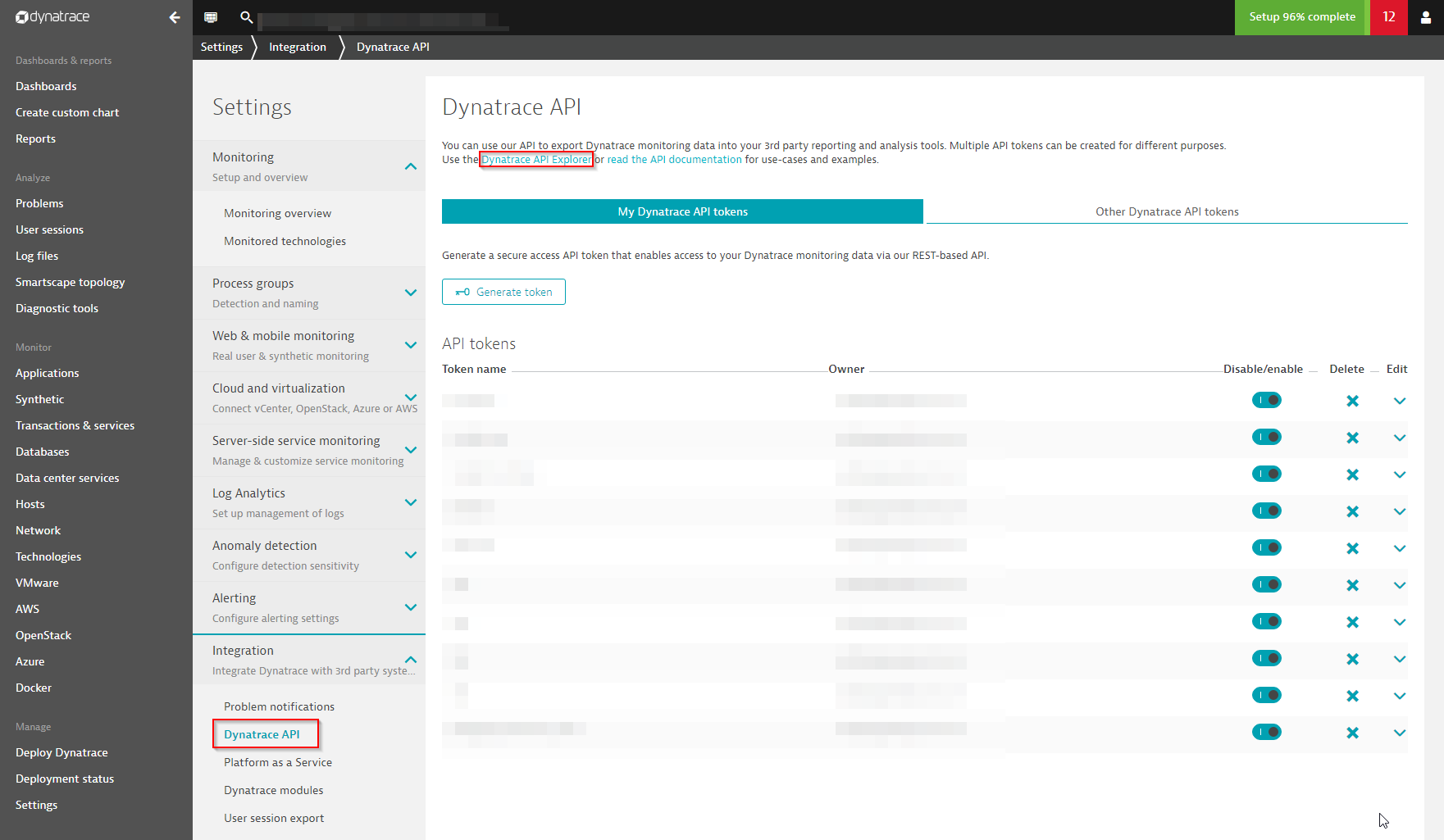 OpenAPI and Dynatrace API explorer