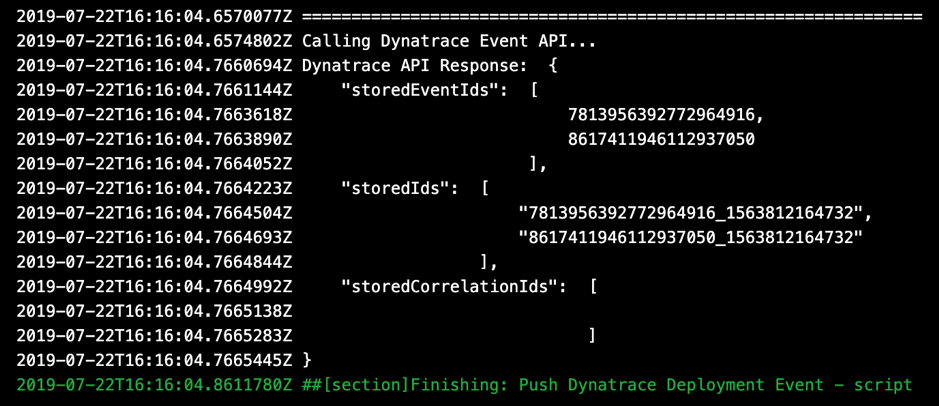 Dynatrace code snippet pipeline