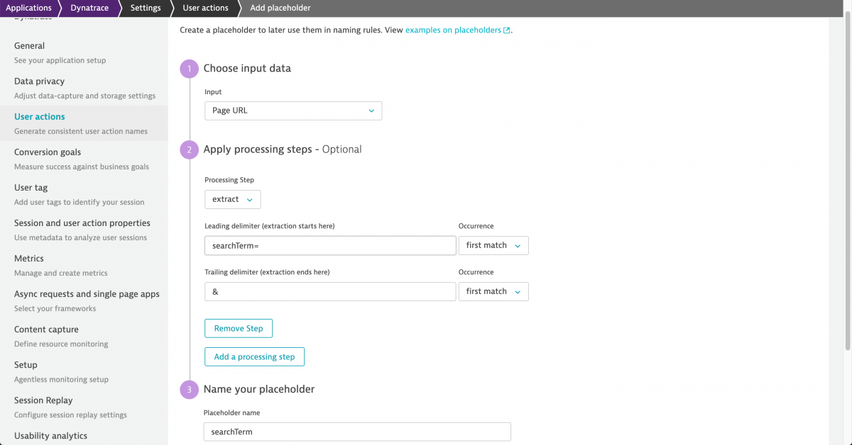 Easily configure user action names with enhanced user action naming rules