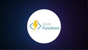 Azure Functions lightning bolt and text
