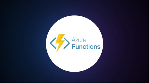 Azure Functions lightning bolt and text