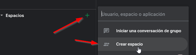ChatOps integration with Google Chat: Creating a new space