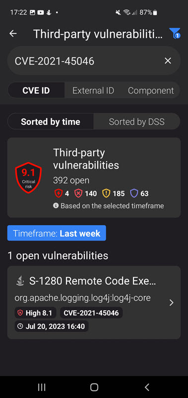 Search for a specific vulnerability