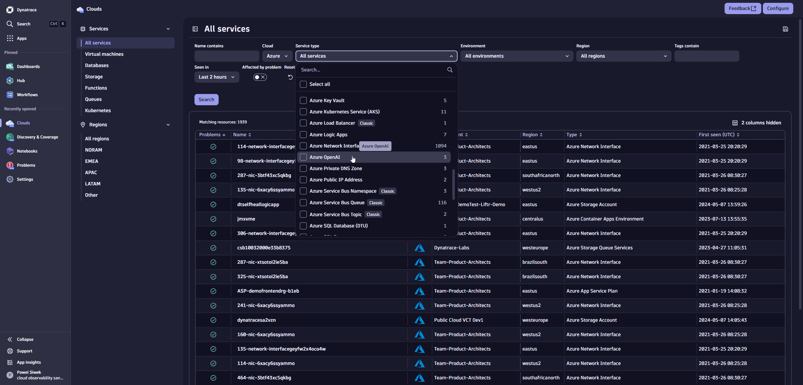 Azure OpenAI in Dynatrace screenshot