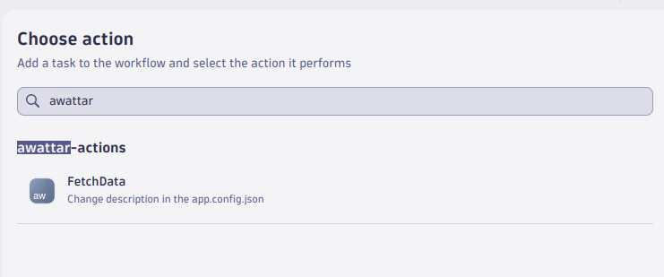 Search action in Dynatrace screenshot