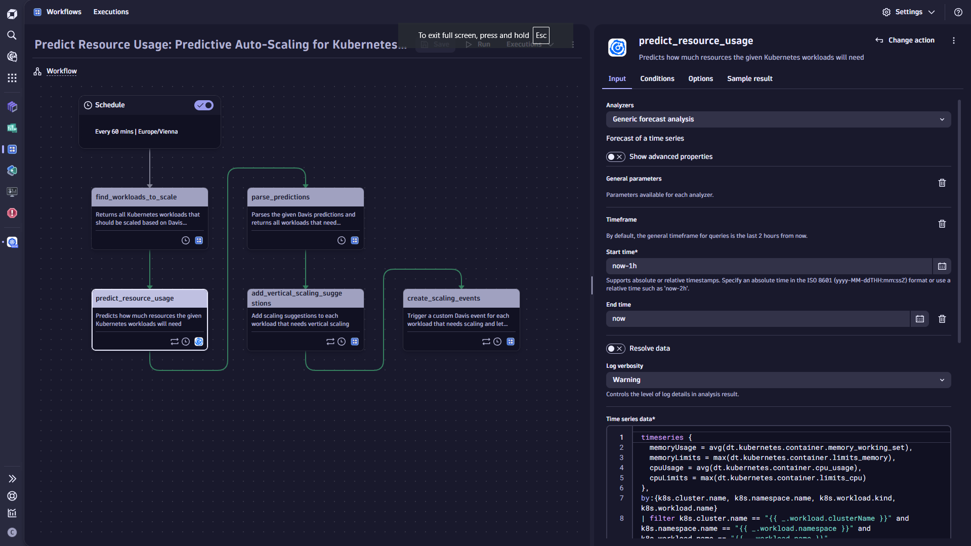 Initiate automated, corrective action before an issue occurs