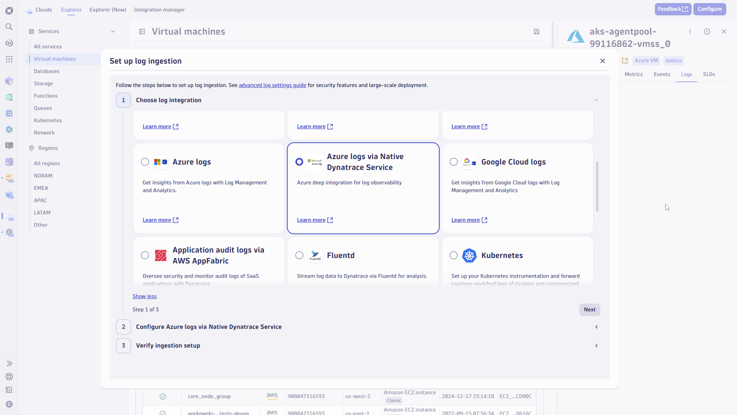 Different log ingestion methods are available to address various needs.