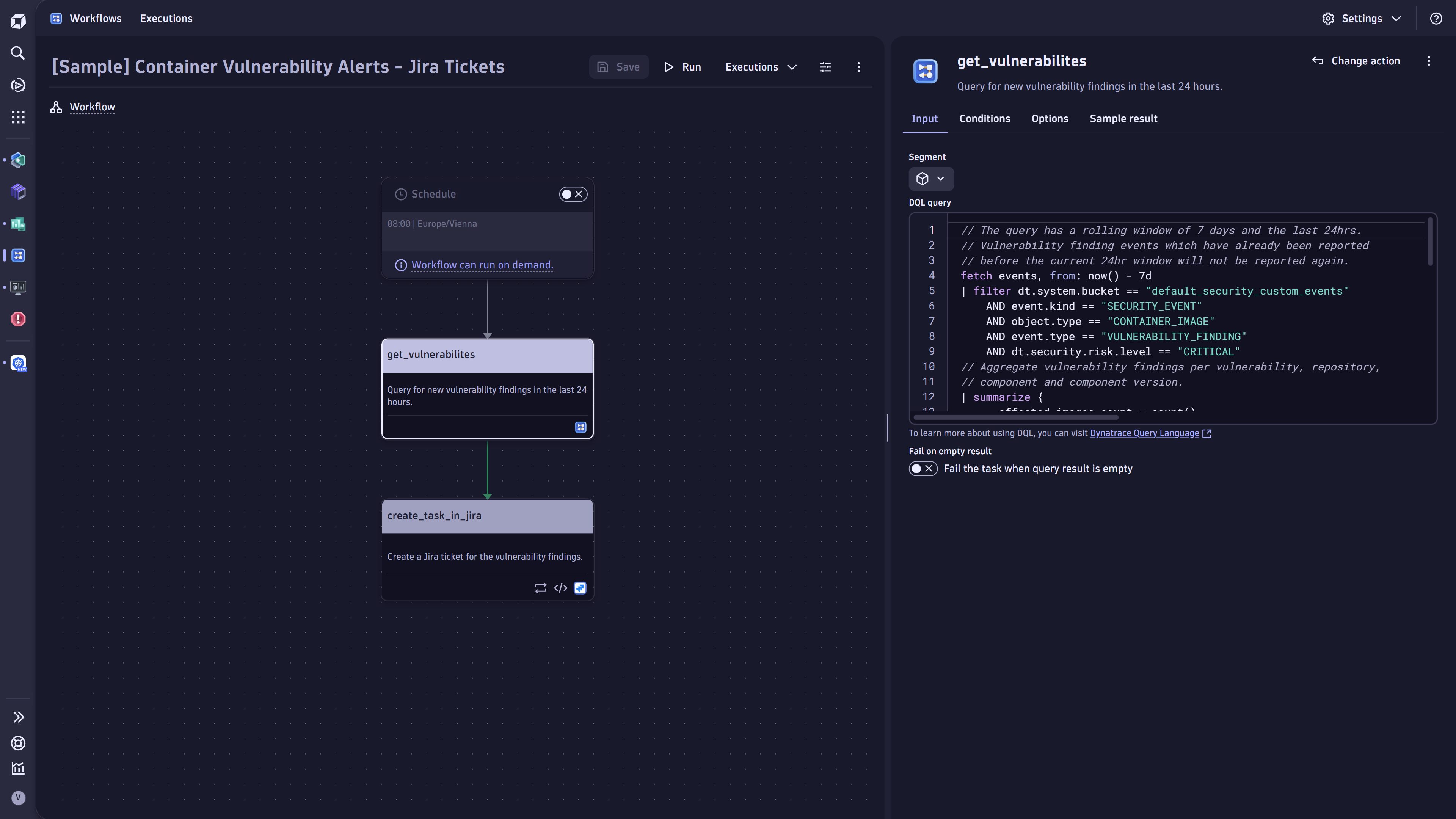 Automate and orchestrate security findings in Dynatrace screenshot