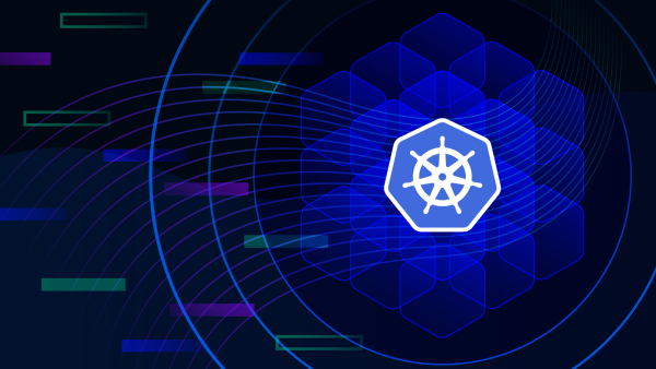 Abstract image with Kubernetes logo for KubeCon EU 2025 and Kubernetes misconfiguration