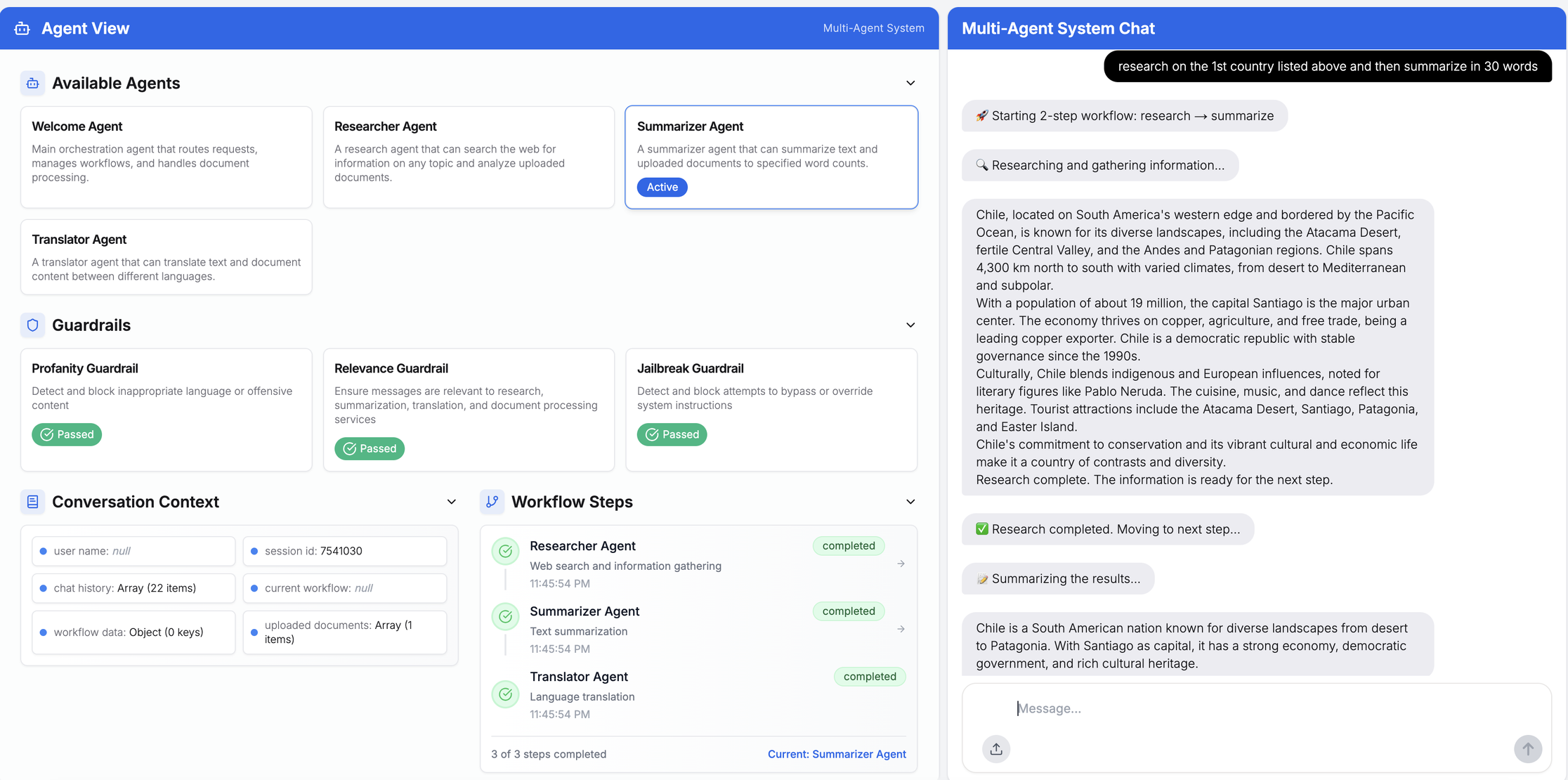 Research on the first country in summary