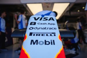 Dynatrace logo on Visa Cash App Racing Bulls F1 Team car