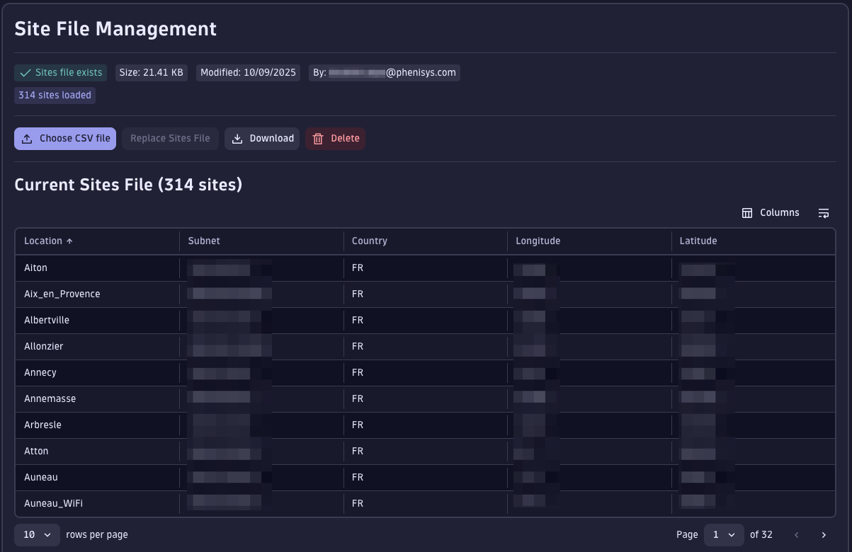 Lookup files can be uploaded to add context.