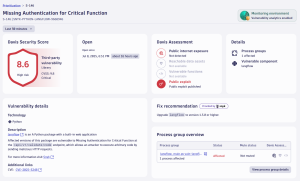Third Party Vulnerabilities dashboard in Dynatrace screenshot