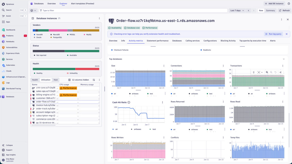 Database monitoring made easy with Dynatrace AI