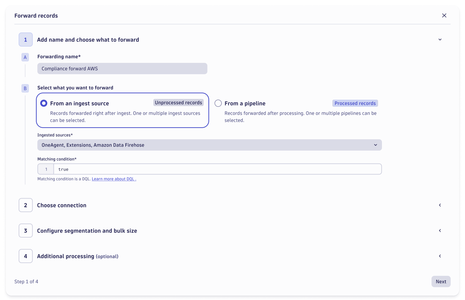 Figure 1. OpenPipeline provides rich configuration and customization options for each forwarding setup. 