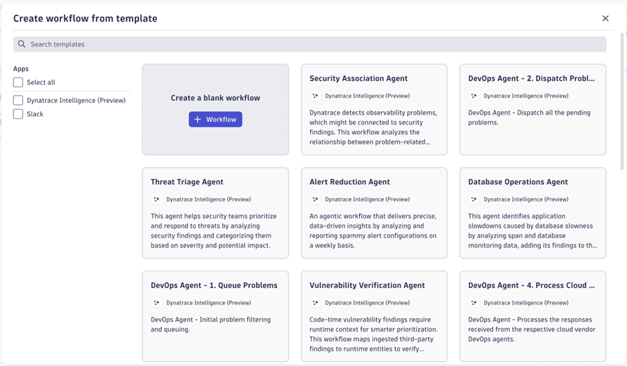 Agentic workflow templates available in preview