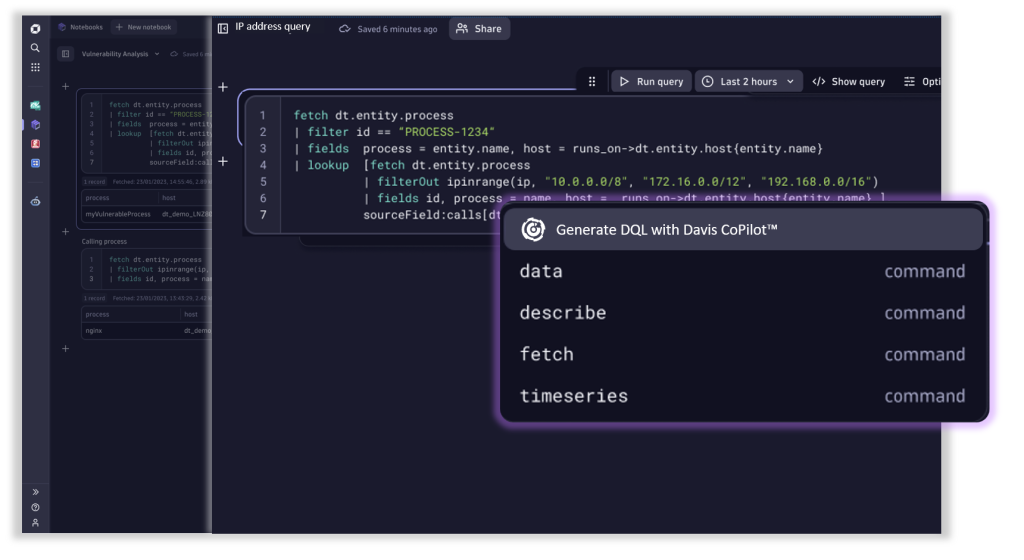 Generate DQL with Davis CoPilot