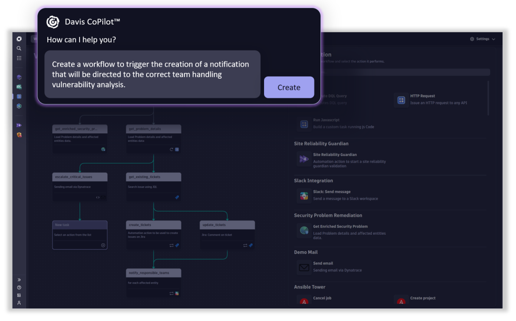 Auto-coded workflows with Davis CoPilot